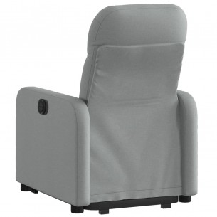 Fauteuil inclinable électrique gris clair tissu