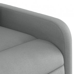 Fauteuil inclinable électrique gris clair tissu