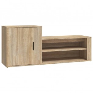 Armoire à chaussures Chêne sonoma 130x35x54cm 