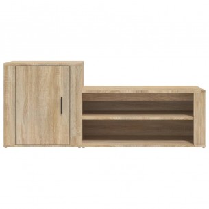 Armoire à chaussures Chêne sonoma 130x35x54cm 