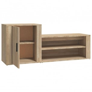 Armoire à chaussures Chêne sonoma 130x35x54cm 