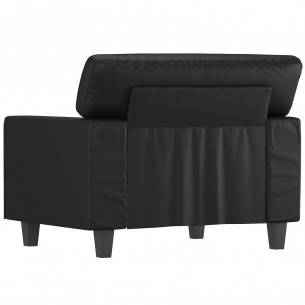 Fauteuil Noir 60 cm Similicuir