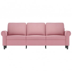 Canapé à 3 places Rose 180 cm Velours