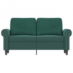 Canapé à 2 places Vert foncé 120 cm Velours