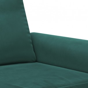 Canapé à 2 places Vert foncé 120 cm Velours