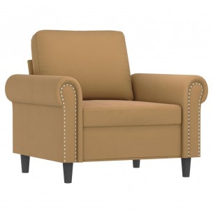Fauteuil Marron 60 cm Velours