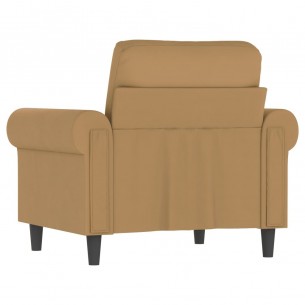 Fauteuil Marron 60 cm Velours