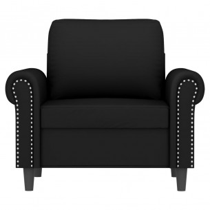 Fauteuil Noir 60 cm Velours