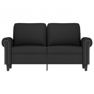 Canapé à 2 places Noir 120 cm Velours