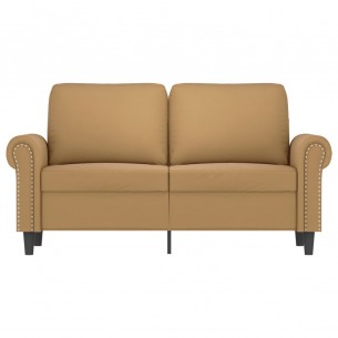 Canapé à 2 places Marron 120 cm Velours