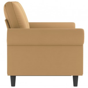 Canapé à 2 places Marron 120 cm Velours