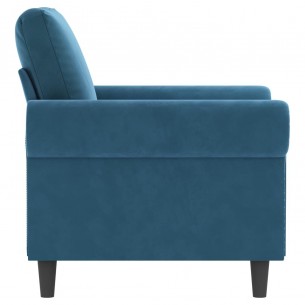 Fauteuil Bleu 60 cm Velours
