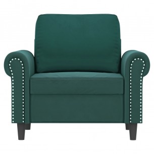 Fauteuil Vert foncé 60 cm Velours
