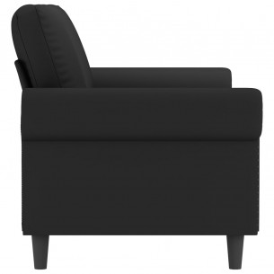Canapé à 2 places Noir 140 cm Velours