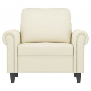 Fauteuil Crème 60 cm Velours
