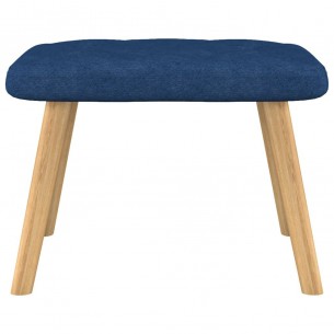 Chaise à bascule avec repose-pied Bleu Tissu