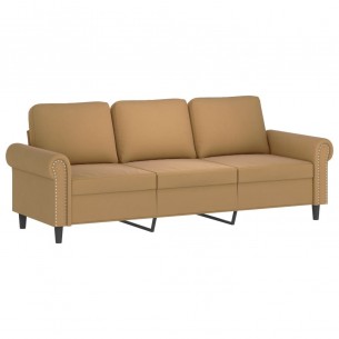 Canapé à 3 places Marron 180 cm Velours