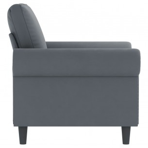Fauteuil Gris foncé 60 cm Velours