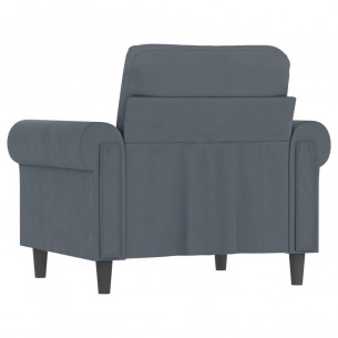 Fauteuil Gris foncé 60 cm Velours