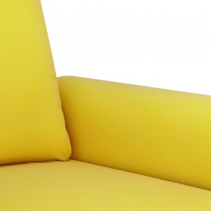 Canapé à 2 places Jaune 120 cm Velours