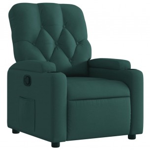 Fauteuil inclinable Vert foncé Tissu