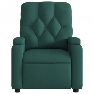 Fauteuil inclinable Vert foncé Tissu