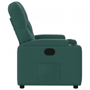 Fauteuil inclinable Vert foncé Tissu