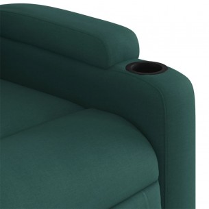 Fauteuil inclinable Vert foncé Tissu