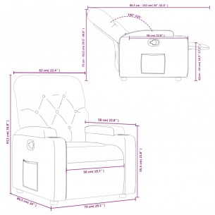 Fauteuil inclinable Vert foncé Tissu