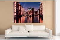 Tableau décoratif mural 140x100 cm Hambourg City