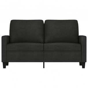 Canapé à 2 places Noir 120 cm Tissu