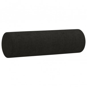 Ensemble de canapés 2 pcs avec coussins noir tissu