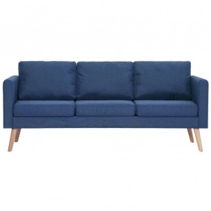Ensemble de canapé 2 pcs Tissu Bleu