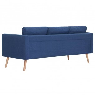 Ensemble de canapé 2 pcs Tissu Bleu