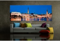 Tableau desing mural 45x100 cm Hambourg City
