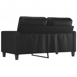 Canapé à 2 places Noir 120 cm Similicuir