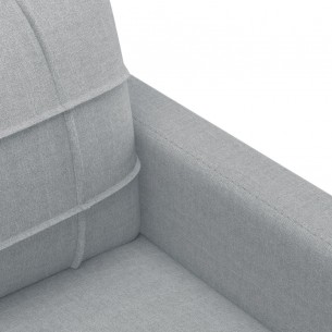 Ensemble de canapés 4 pcs avec coussins Gris clair Tissu