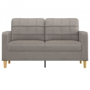 Canapé à 2 places Taupe 140 cm Tissu