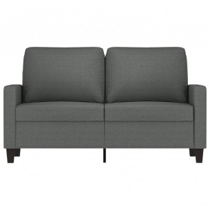 Canapé à 2 places Gris foncé 120 cm Tissu