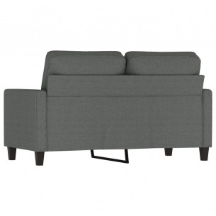 Canapé à 2 places Gris foncé 120 cm Tissu