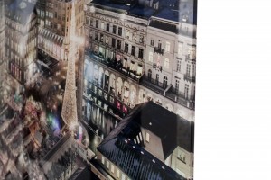 Tableau design ville de hambourg en verre trempé