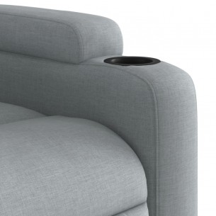 Fauteuil inclinable électrique gris clair tissu