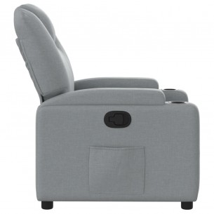 Fauteuil inclinable Gris clair Tissu