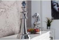 Pièce Echec décoratif en aluminium teinté argenté