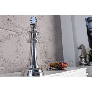 Pièce Echec décoratif en aluminium teinté argenté Pièce Echec décoratif en aluminium teinté argenté