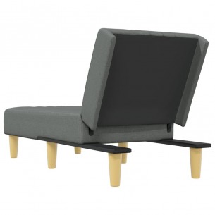 Chaise longue gris foncé tissu