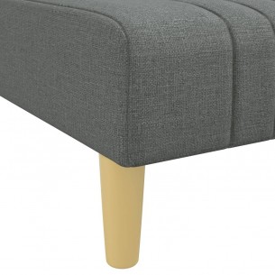 Chaise longue gris foncé tissu