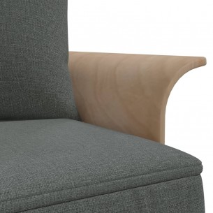 Canapé-lit en forme de L gris foncé 279x140x70 cm tissu Canapé-lit en forme de L gris foncé 279x140x70 cm tissu