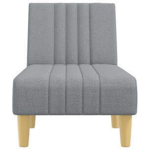 Chaise longue gris clair tissu