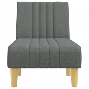 Chaise longue gris foncé tissu